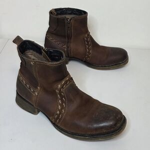 Bed Stu Leather Distressed Mens Revolution Boots Size 9.5